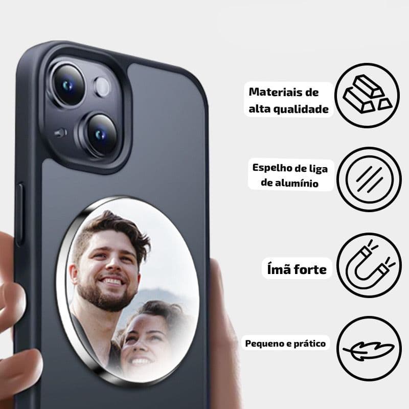 Espelho Magnético Hd para selfies e blog modelo universal para smartphone foto e video