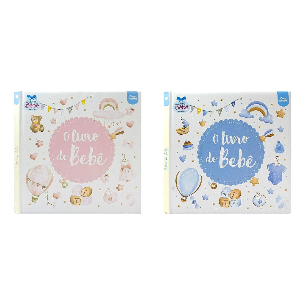 O Livro do Bebê | Álbum de Recordações com Espaço para Fotos | Rosa ou Azul