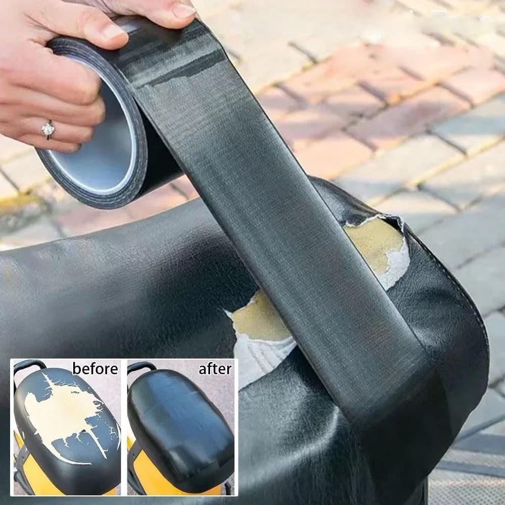 Kit De Reparo De Couro Fita Adesiva Preta Para Móveis , Sofás , Assentos De Carros , Cadeiras De Escritório , Vinil