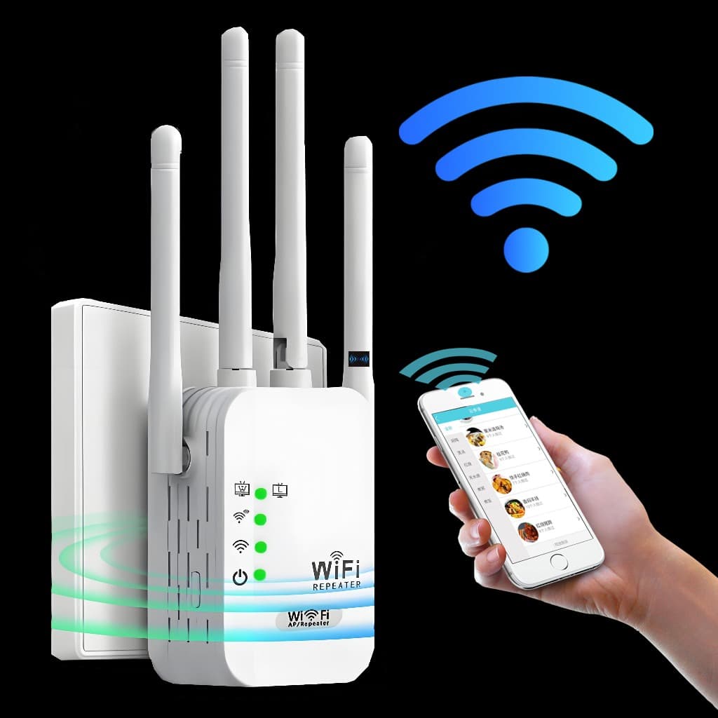 Amplificador de sinal Wi-Fi repetidor e roteador sem fio rede sem fio através da parede Dupla pressão/2.4G - G8