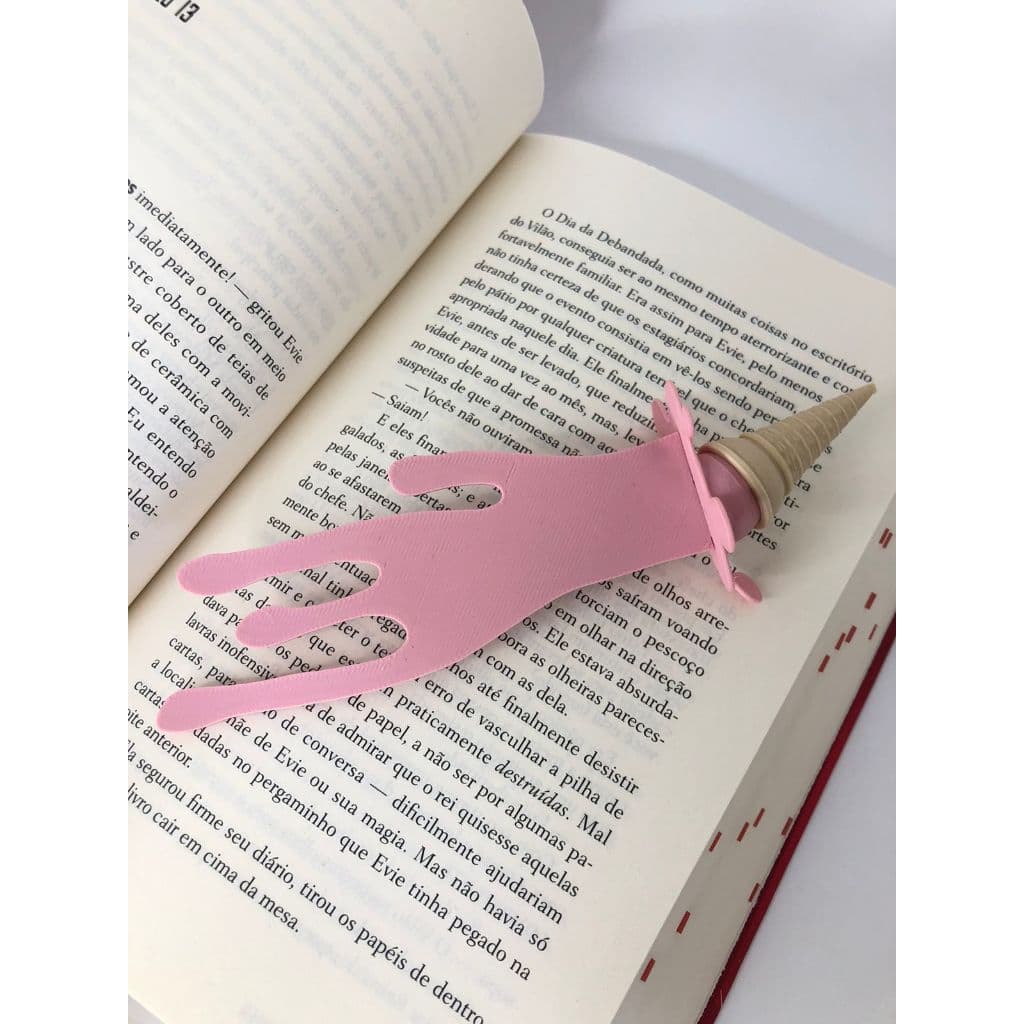 Marcador de Página Sorvete Derretido Divertido e Bonito