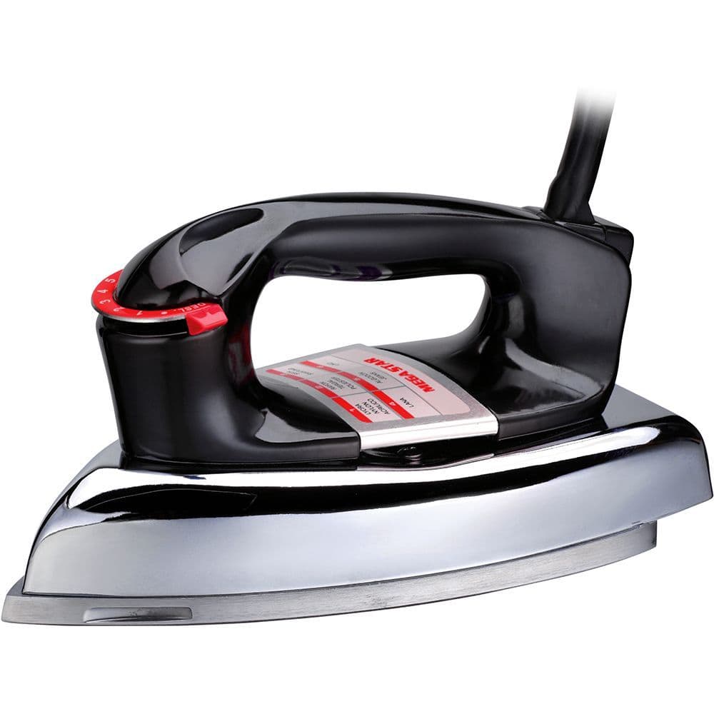 Ferro Megastar PA220B de 1.500 Watts 220V ~ 50/60 HZ - Preto/Prata