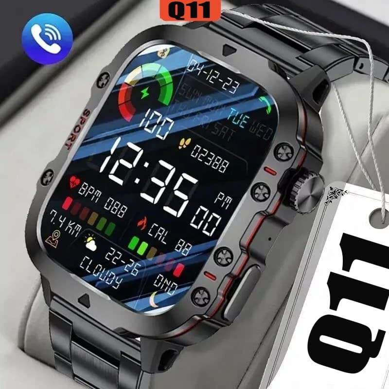 Smart Watch Q11 2026 com Bluetooth para chamadas, relógio esportivo e frequência cardíaca