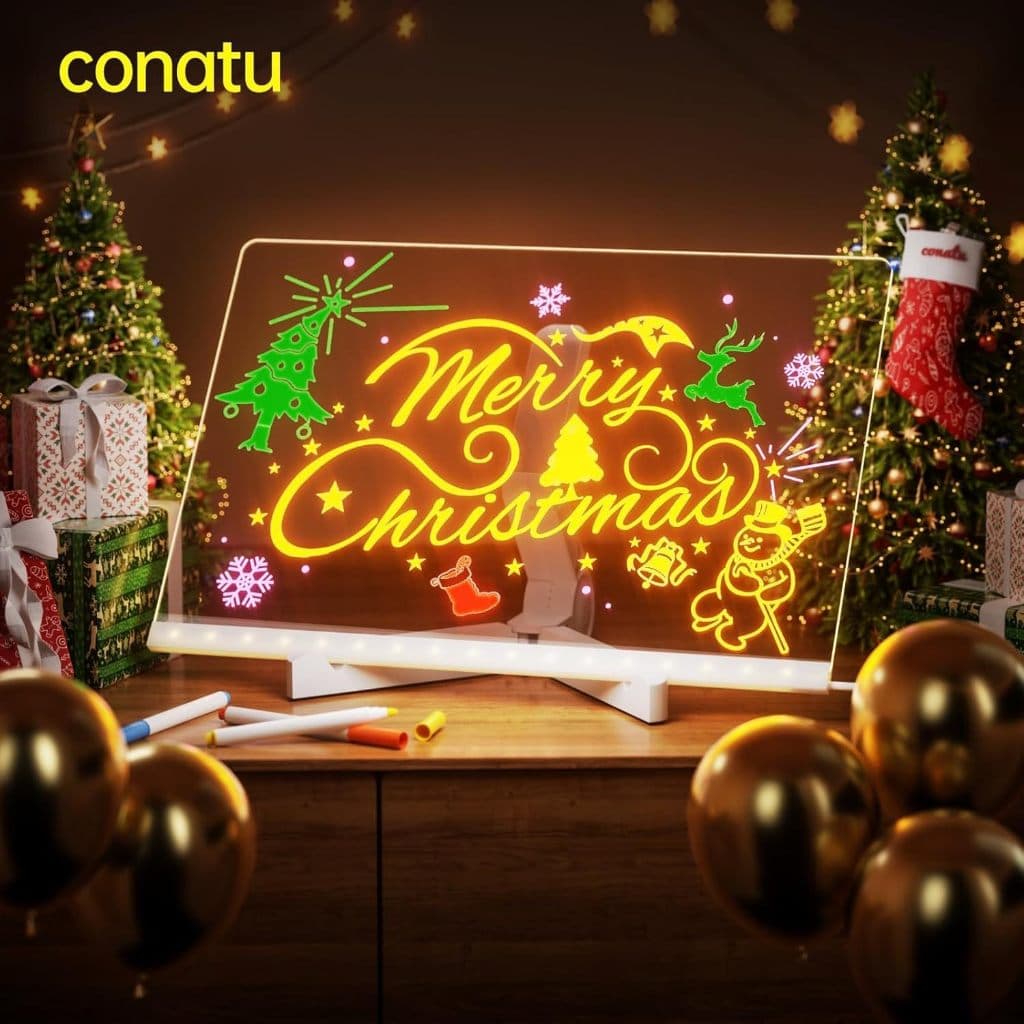 30x20 Lousa Mágica Infantil Luz Led Placas Emissoras Desenho ，Decoração de feriados e lojas