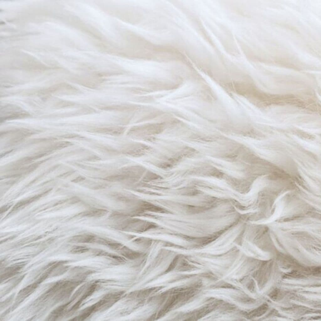 Tecido Pêlo Alto para Barba de Papai Noel - Cor Branca - Lã Sintética
