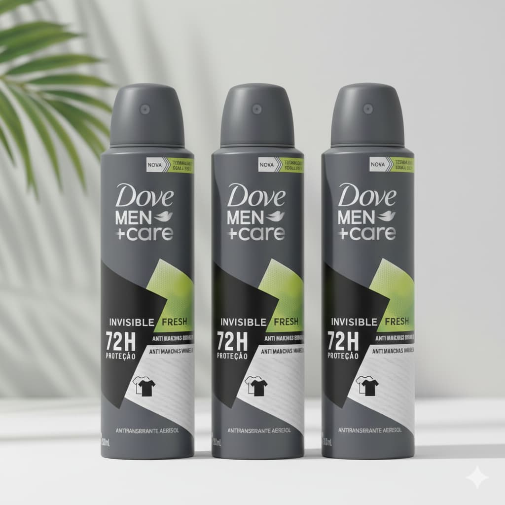 KIT COM 3 DOVE GO FRESH KIT / DOVE MEN+CARE Invisible Fresh 150ml Aerossol desodorante