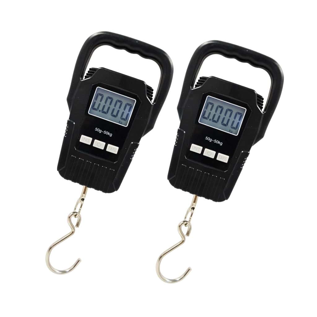 2 Balança Digital Pesa até 50kg de Mão Alta Precisão Mala e Pesca