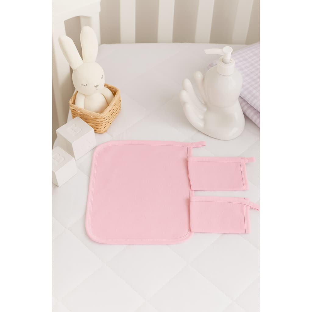 kit 3 pano boca babete fraldinha boca bebê malha dupla de algodão