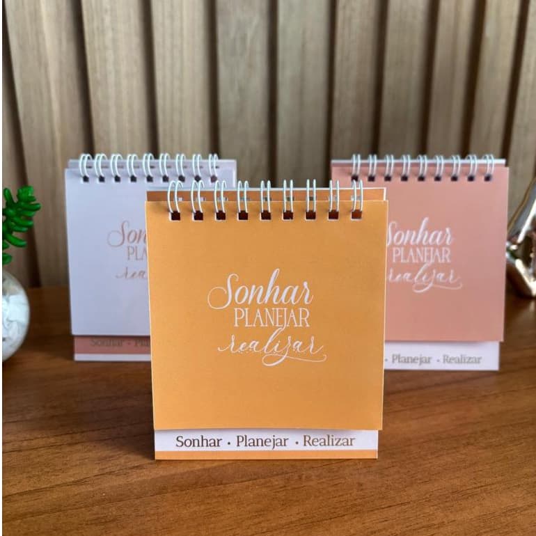 Calendário de Mesa Pequeno - Sonhar, Planejar Realizar 2026