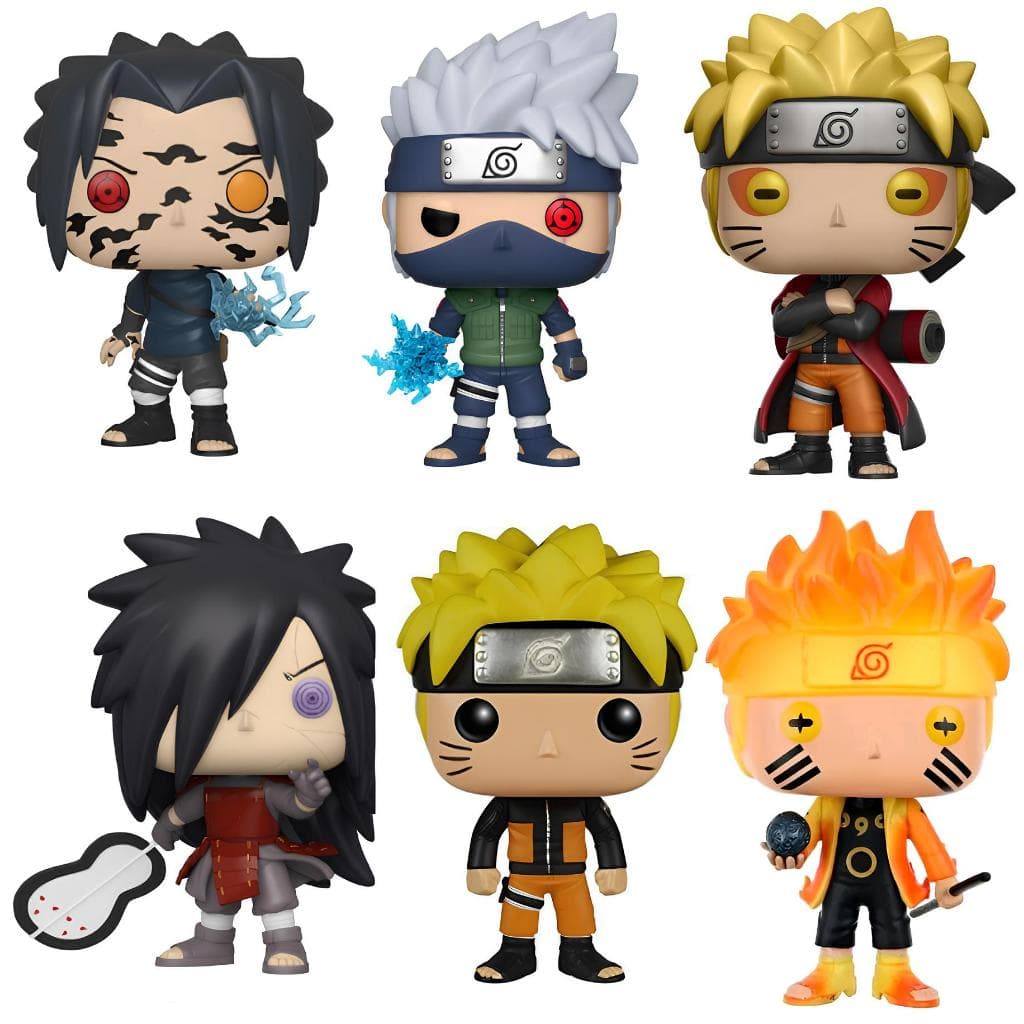 Bonecos Colecionaveis Naruto Shippuden - Naruto, Sasuke, Kakashi, Obito, Minato, Gaara, Madara, Itachi.