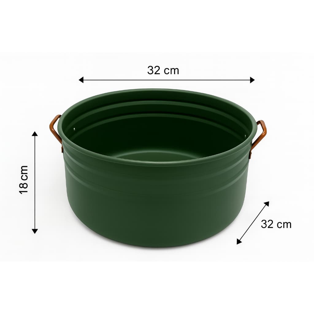 Tina Escalda Pés Com Alças, Bacia Pedicure Balde Newborn Ofurô Cor Verde Decor