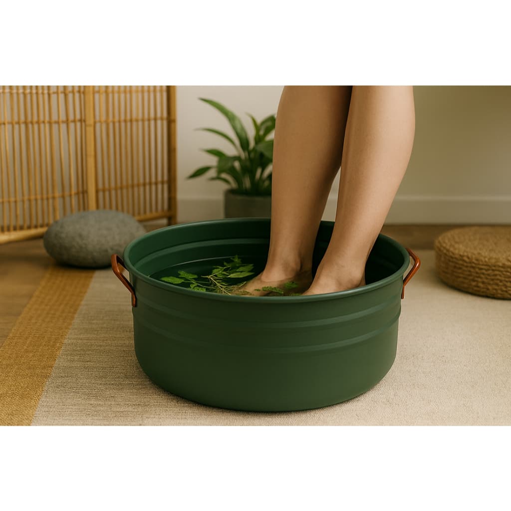 Tina Escalda Pés Com Alças, Bacia Pedicure Balde Newborn Ofurô Cor Verde