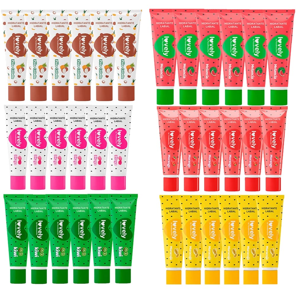 Kit Hidratantes Labial Lovely Face Beautiful Manteiga de cacau  10g