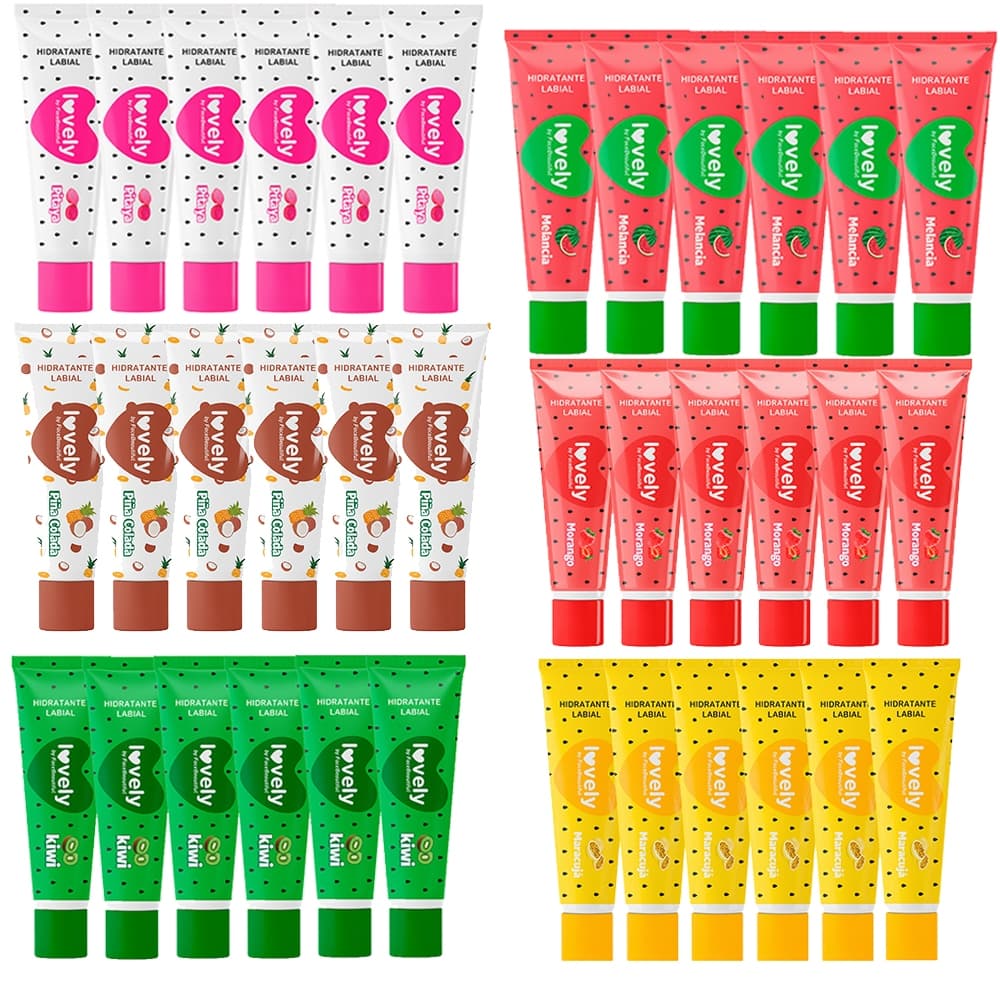 Kit Hidratantes Labial Lovely Face Beautiful Manteiga de Karité  10g