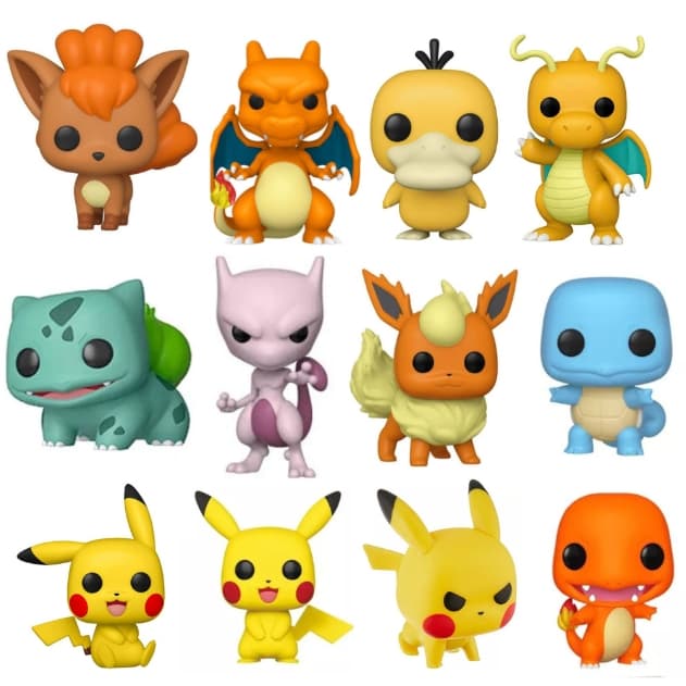 Bonecos Colecionáveis Pokémon Sem Caixa Personalizada - Pikachu, Charmander, Gengar, Bulbasaur, Charizard, Mewtwo.