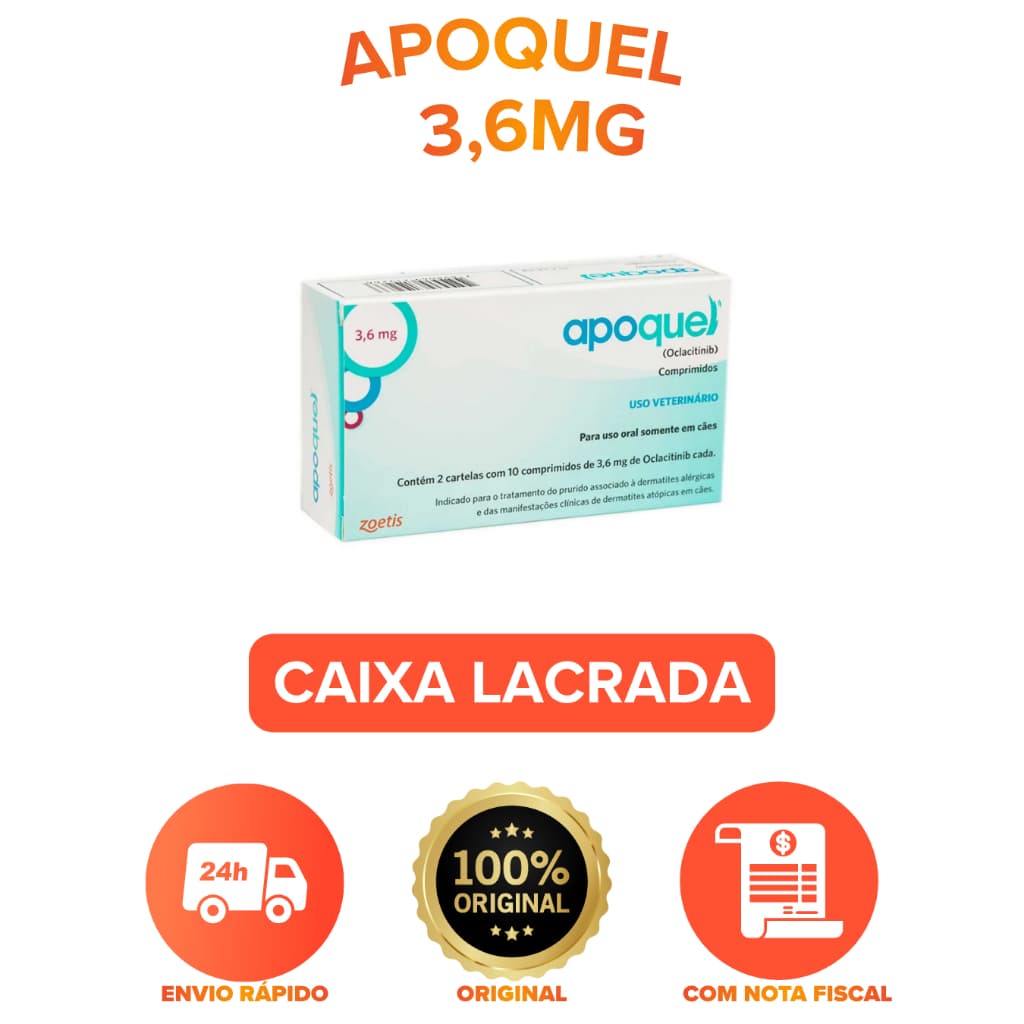 APOQUEL 3,6MG COM 20 COMPRIMIDOS