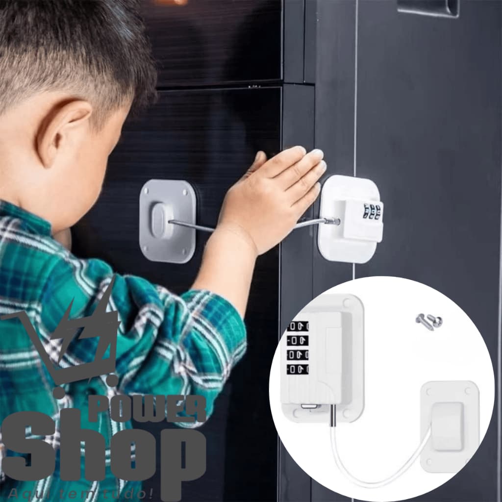 Trava de Segurança com Senha 4 Dígitos - Senha Fechadura De Segurança Para Bebês