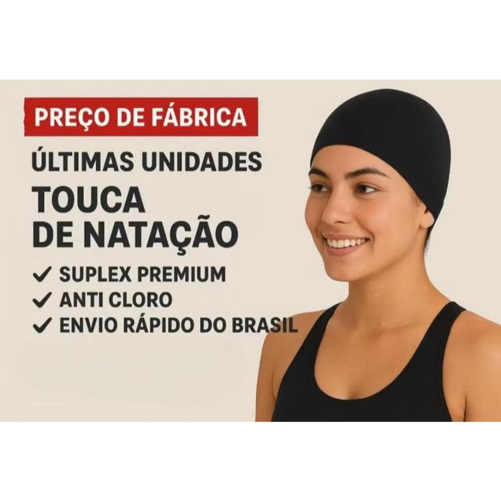 Touca de Natação e Hidroginástica Suplex Premium Anti Cloro Envio Rápido Confortável Fitness Unissex