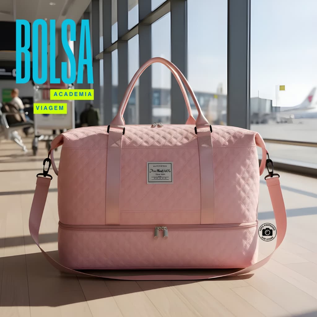 Bolsa De Academia ou Viagem Fitness Transversal Impermeável Porta Tenis Mala Esportiva Treino Feminina e Masculina