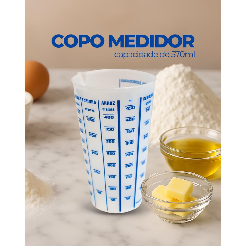 Copo Medidor Multiuso para Receitas