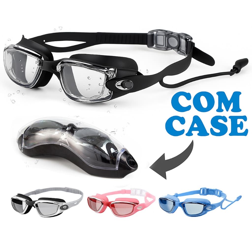 Óculos De Natação Profissional Anti-Embaçamento de Mergulho Para Piscina Mar Com Protetor De Ouvido - Estilo Speedo