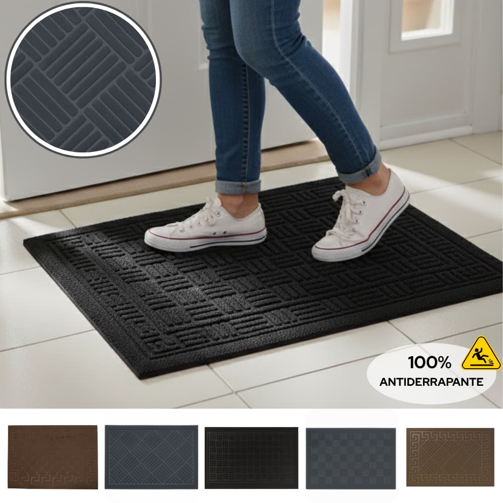Tapete Capacho Porta Entrada 40 x 60 Emborrachado Antiderrapante Decorativo Slim Habitat