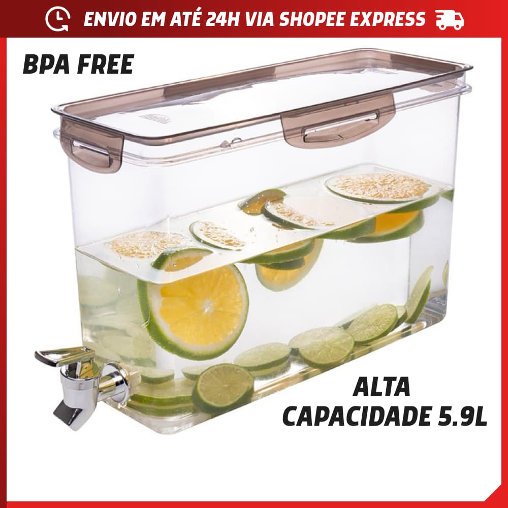 Reservatório Dispenser Geladeira para Água 5,85 L Plasútil