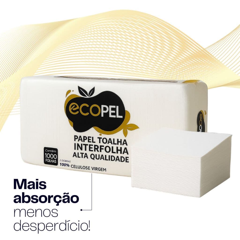 Papel Toalha Interfolha Branco Premium KIT econômico  - ECOPEL