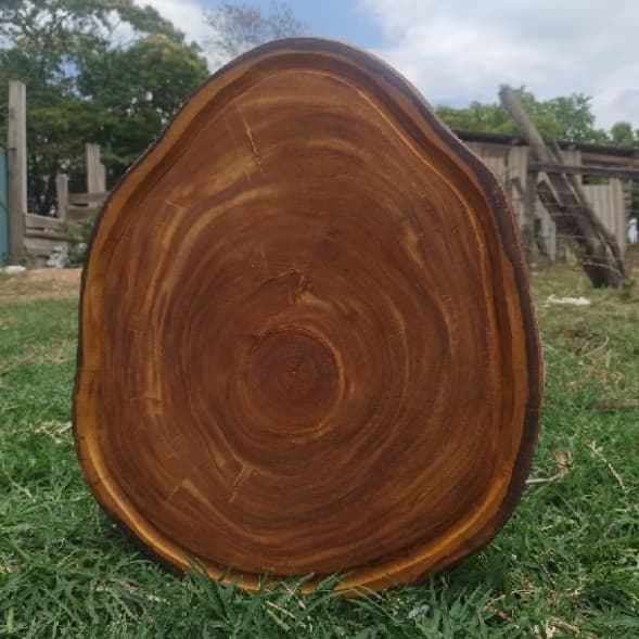 tábua madeira maciça cortes frios churrasco 50 cm não danifica o corte de sua faca.