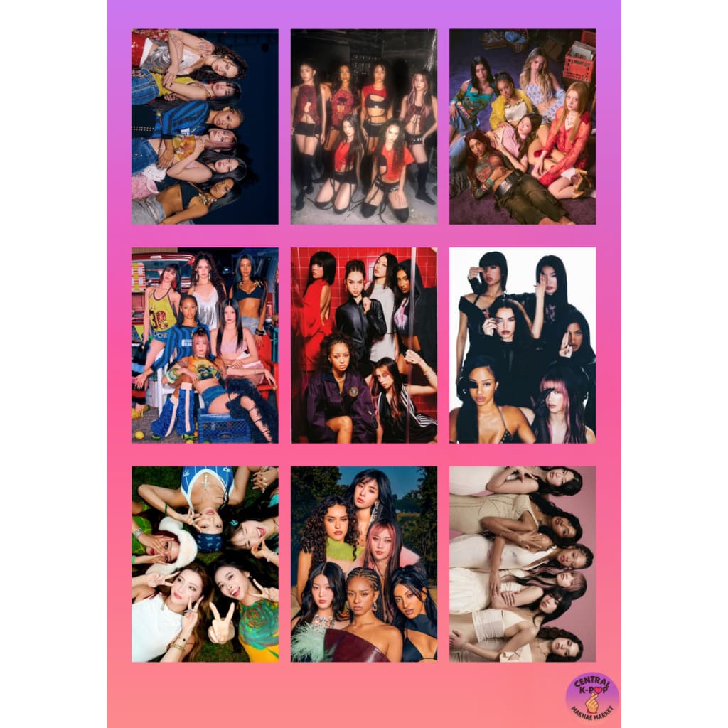 Photocards KATSEYE Fanmade Collection  | Alta Qualidade |LOMO CARDS| 9 PÇS| K POP MERCHAN
