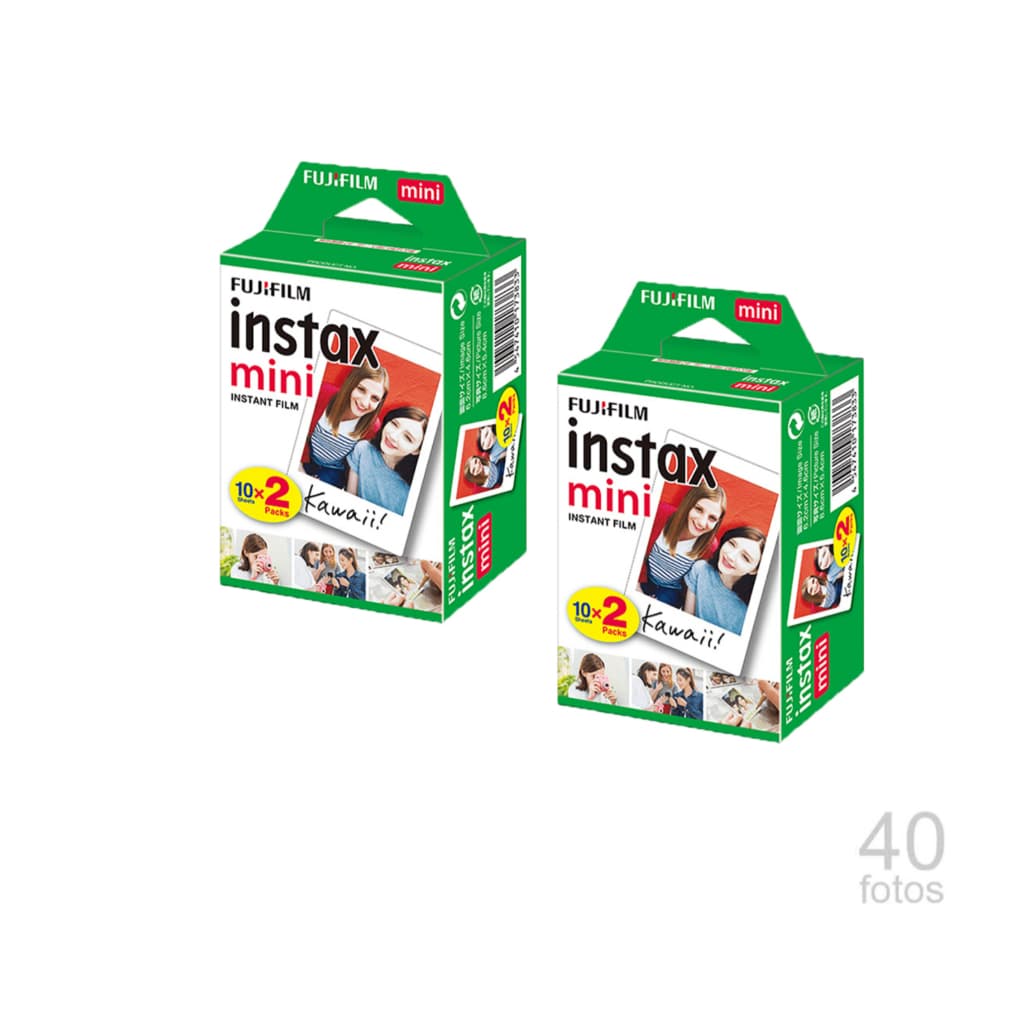 Kit 2x Filmes Instax Mini Instantâneo Fujifilm 20 Unidades (40 Fotos)