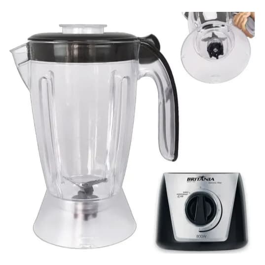 Copo Para Liquidificador Compatível Britania Eletronic Filter Preto Micromax