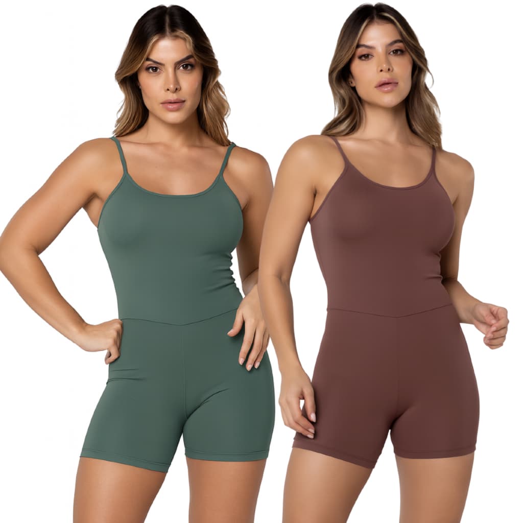 Macaquinho Academia Poliamida ZERO TRANSPARÊNCIA Corrida Fitness Feminino Costa Nua Trançadas Treino