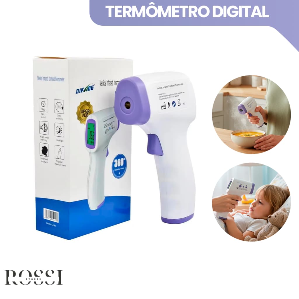 Termômetro Digital Infravermelho Medição Temperatura Digital