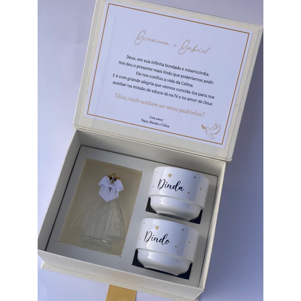 Convite Padrinhos Batizado/Batismo/Consagração