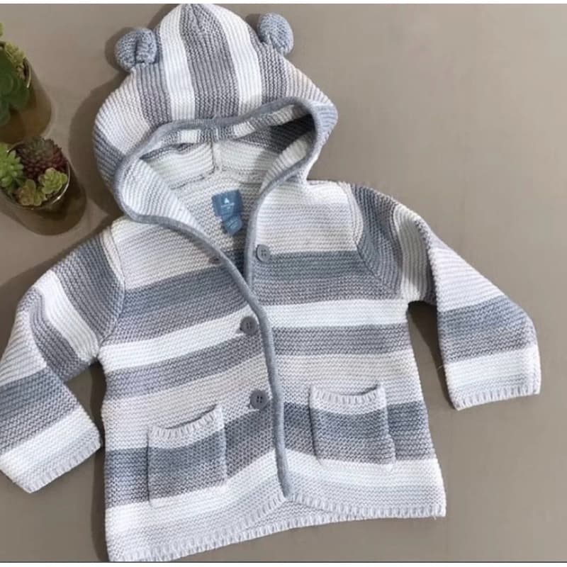casaco tricô gab 12 18 meses