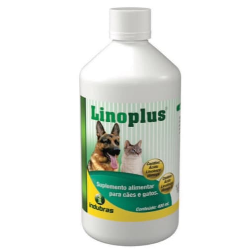 Linoplus 400ml - Suplemento Alimentar Para Cães E Gatos- Pelos bonitos, sedosos e brilhantes