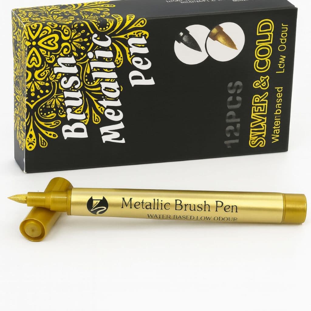 Caneta Marcador White Marker ,Tinta Branca,prata e dourada para Plástico, Metal, Vidro 1 UNIDADE