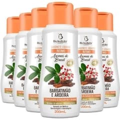 Kit 6 Sabonete Íntimo Barbatimão e Aroeira Aromas do Brasil Bio Instinto 200ml