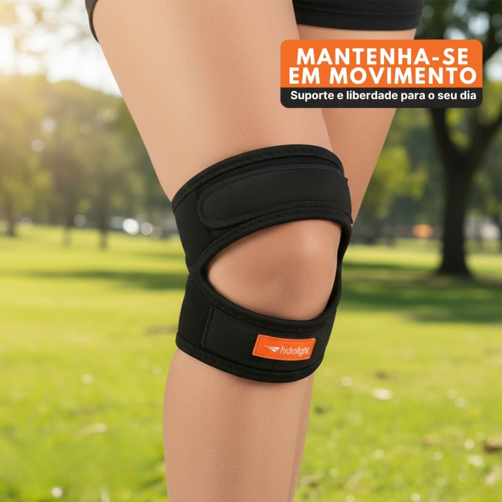 Joelheira Subpatelar Hidrolight Ortopédica Tendinite Condromalácia Neoprene Ajustável Alívio Dor