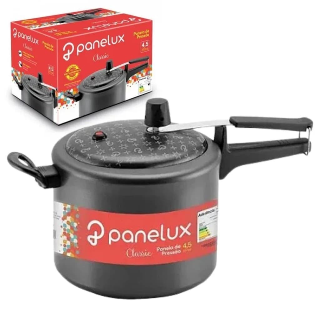 Panela De Pressão 4,5 Litros Teflon Antiaderente Panelux Magnific Lançamento