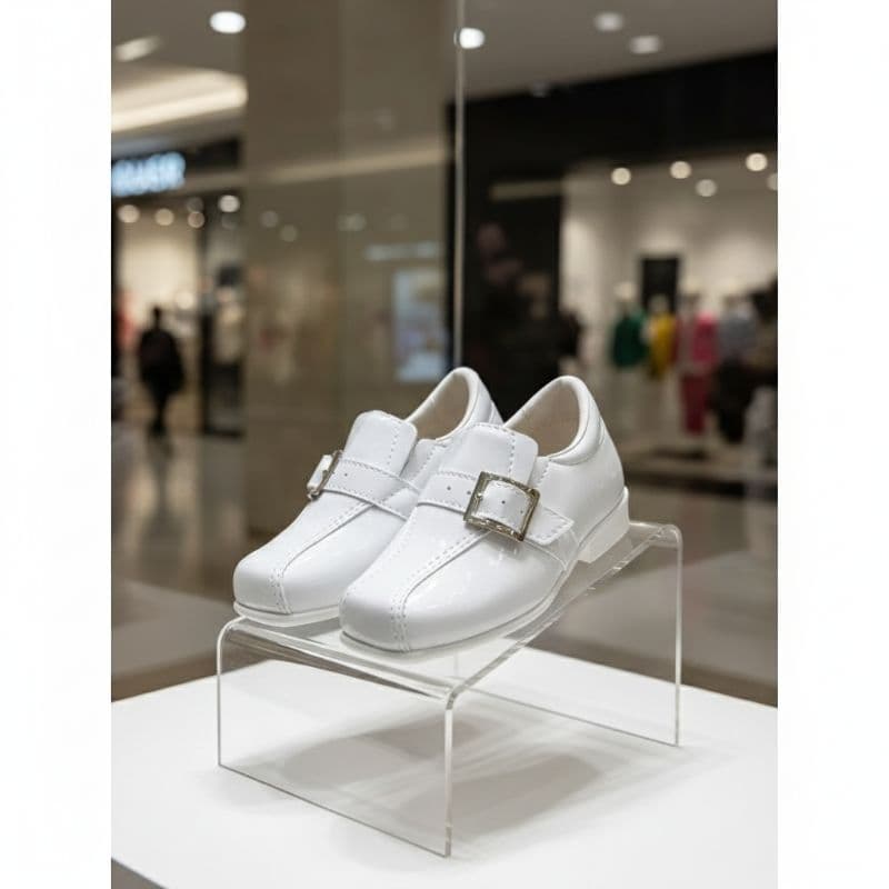 Sapato Social Infantil Menino Branco Verniz D Milan Festa, Batizado, Casamento, Noivinho