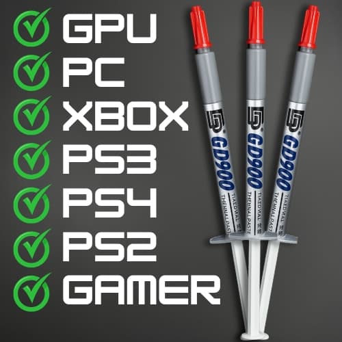 Pasta Térmica Prata GD900 Para Processador, PS2, PS3, PS4, Notebook, Placa de Vídeo e PC 1G-4,8W/m·K