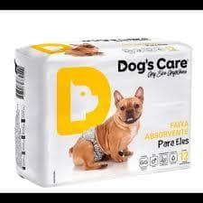 Fralda Descartável para Cachorro Macho Fralda Higiênica P/cães Dogs Care Pet