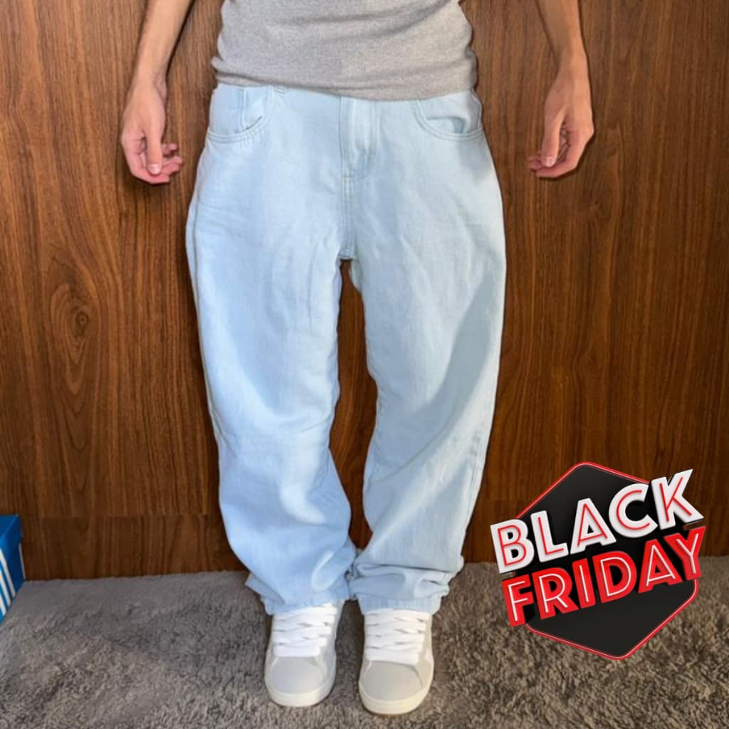 Calça Balão Clara Premium – Edição Exclusiva Streetwear Jeans Largo 100% Original Do 36 ao 48