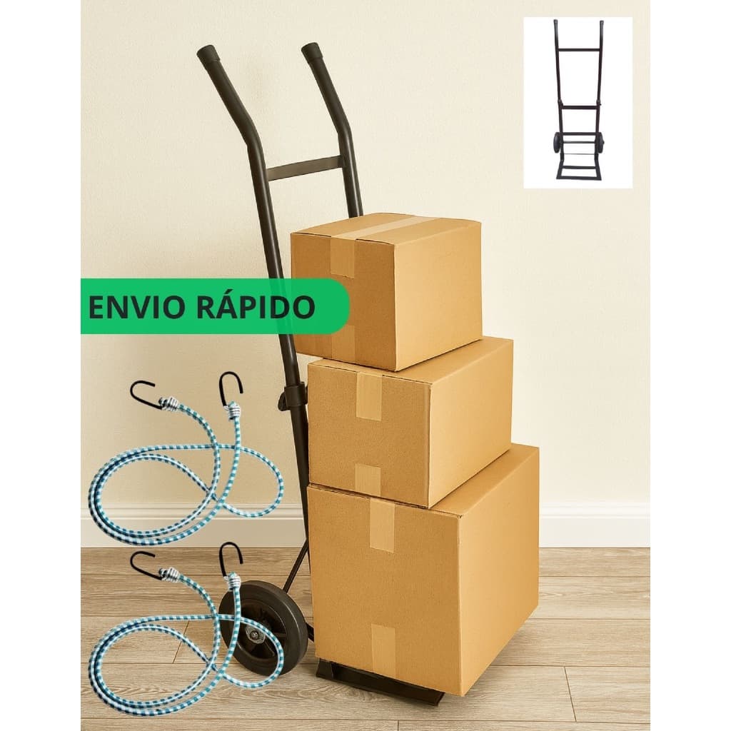 Carrinho de Carga Dobrável Reforçado Portátil para Transporte até 150 kg