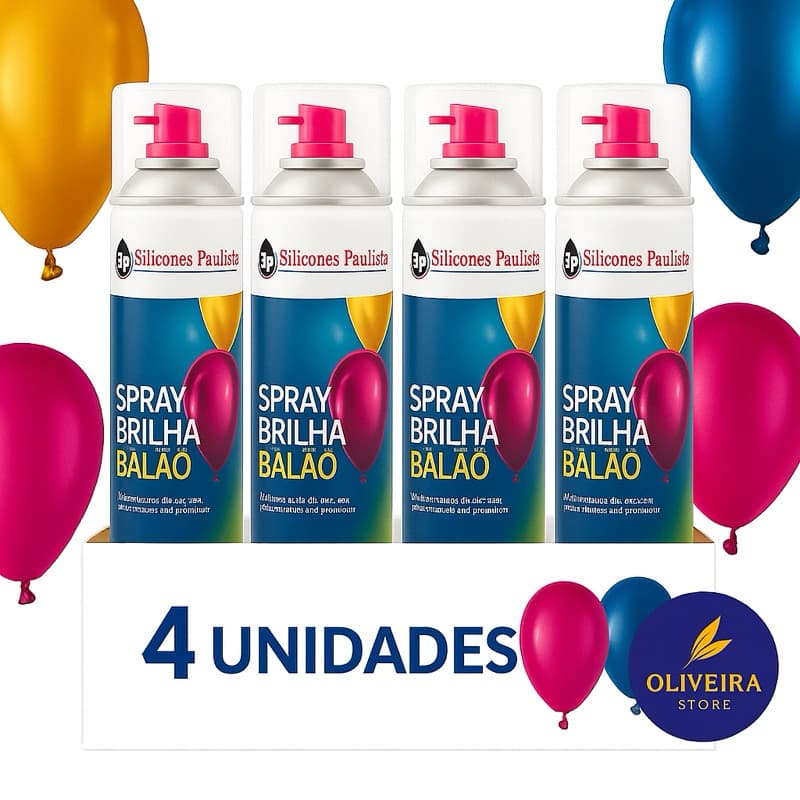 Kit 4,3,2,1 unid. Spray Brilha Balão de Ar Bexiga de Festas e Buffet Decoração