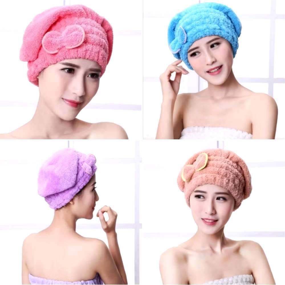 Kit 1/3 /6Touca para seca cabelo Mágica Touca de Banho Absorvente Toalha de Microfibra