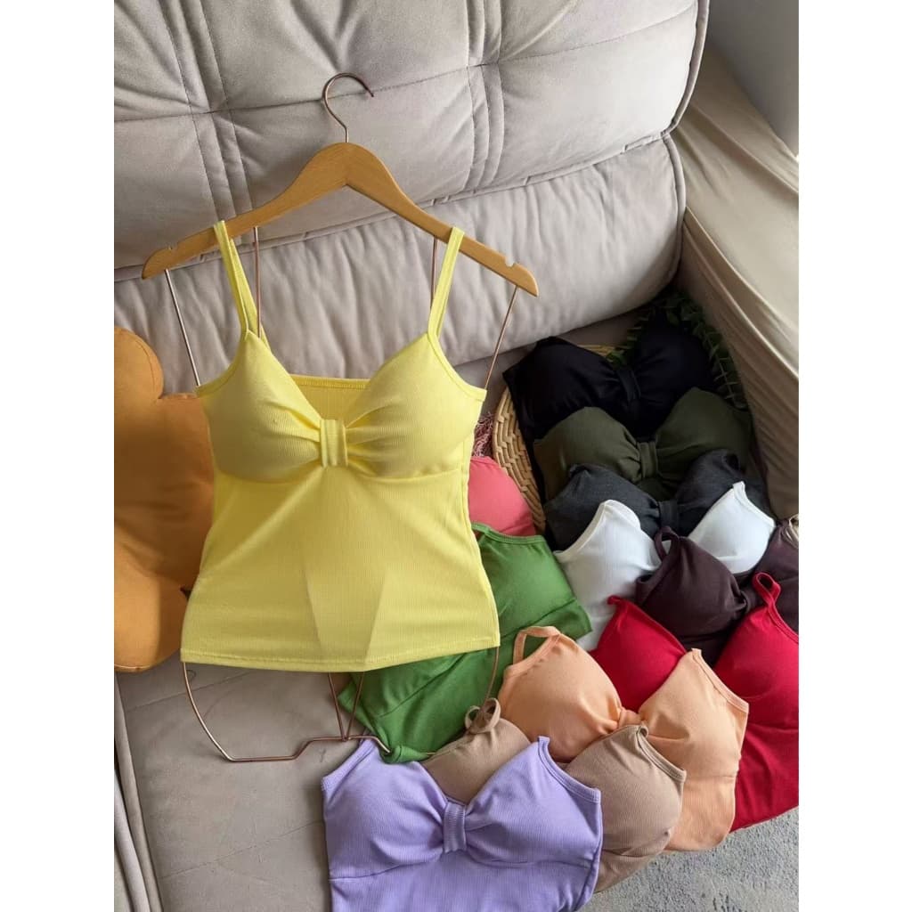 blusa regata #056 canelada ribana com bojo verão moda feminina