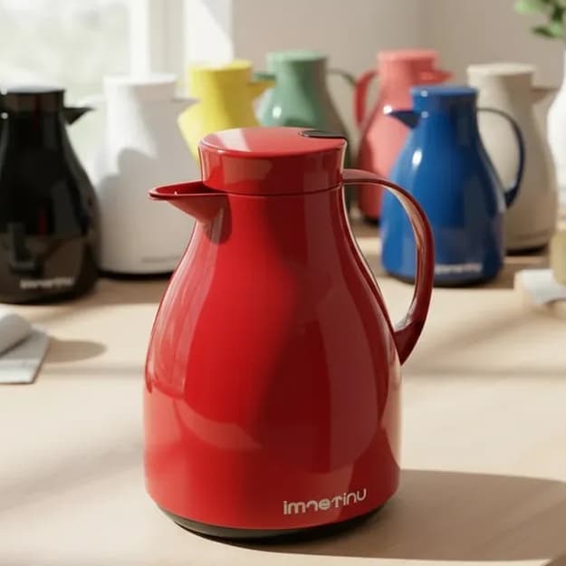 Garrafa Térmica 1L Unitermi Paris Café Chá Leite Bule com Gatilho 1000ml Cozinha Cantinho do Café garrafa de agua